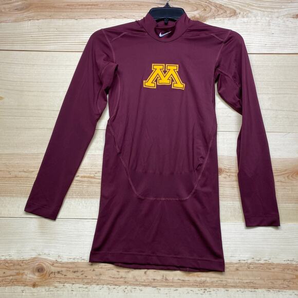 Minnesota Golden Gophers Shirt XS Nike Pro Combat Compression Player Issued - Picture 1 of 11